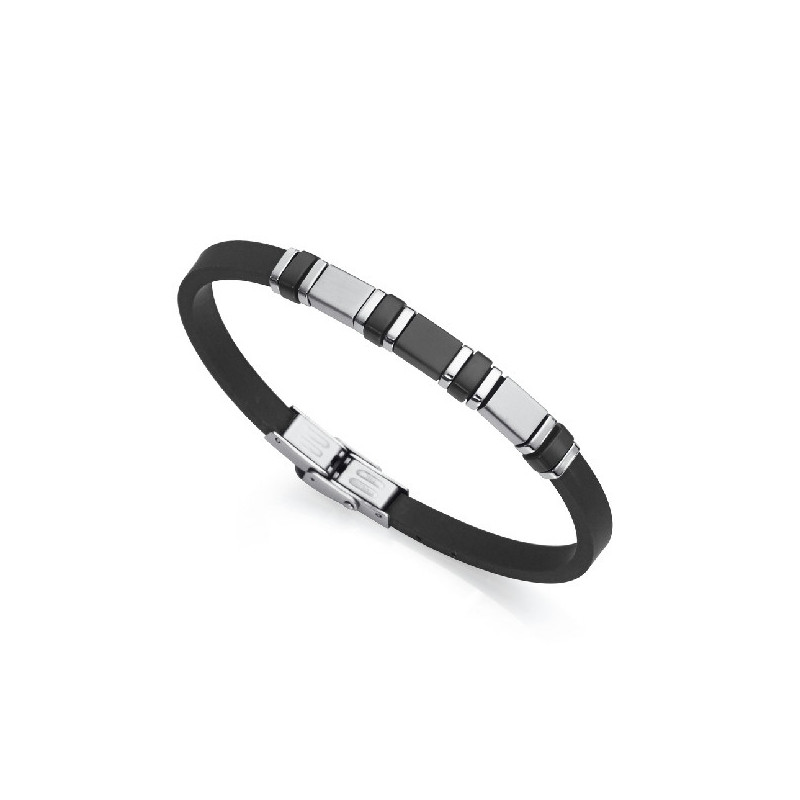 PULS ACERO IP NEGRO Y SILICONA NEGRA SR  - 14009P01010