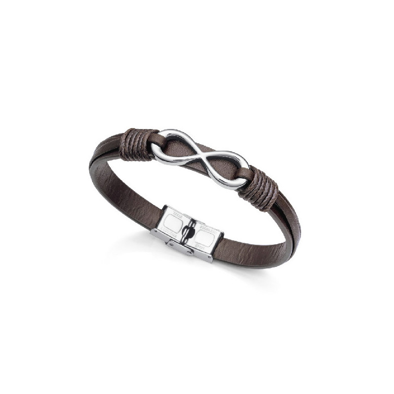 PULS ACERO PIEL Y CORDÓN MARRÓN SR FN - 1465P01011