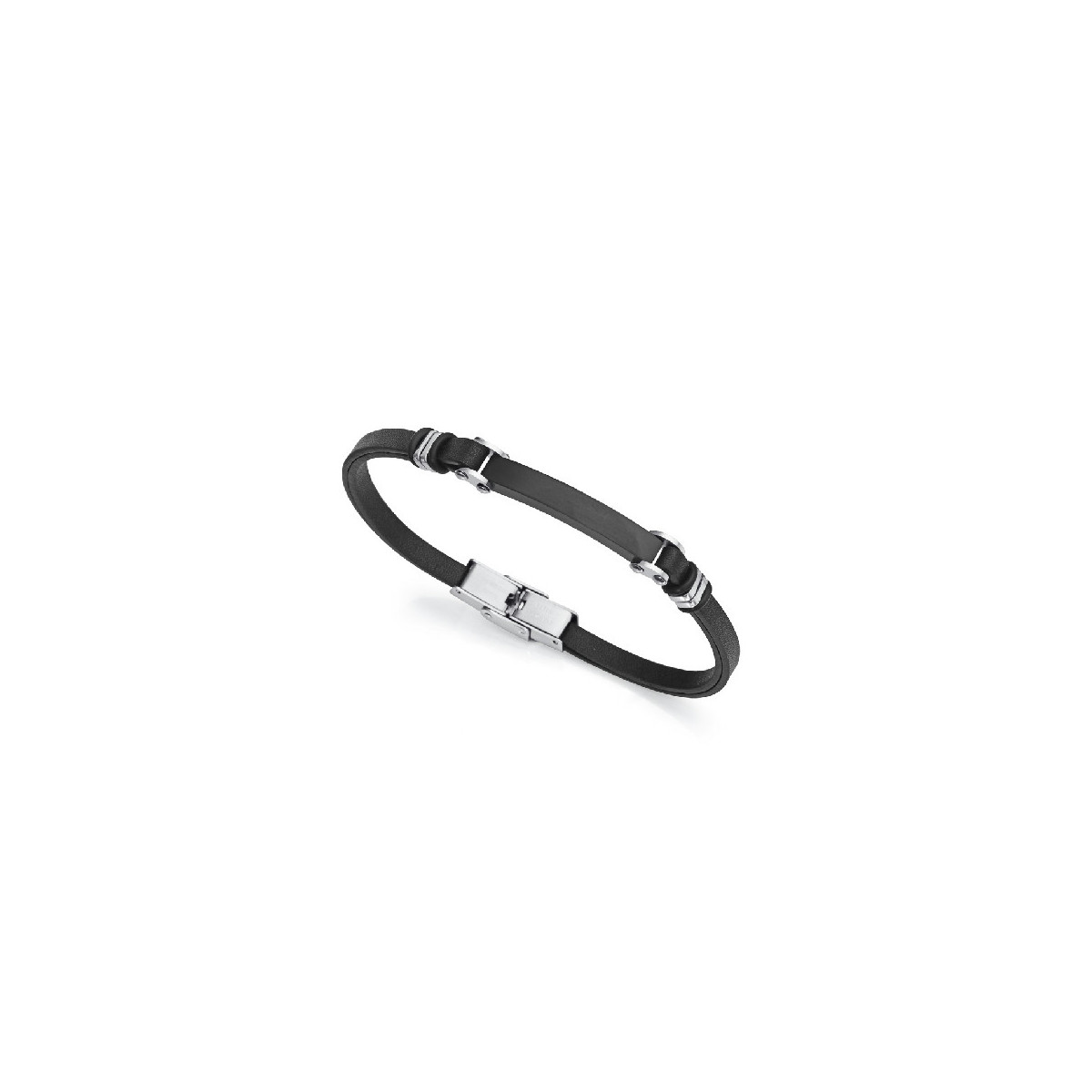 PULS ACERO IP NEGRO PIEL Y GOMA NEGRA SR - 75324P01010