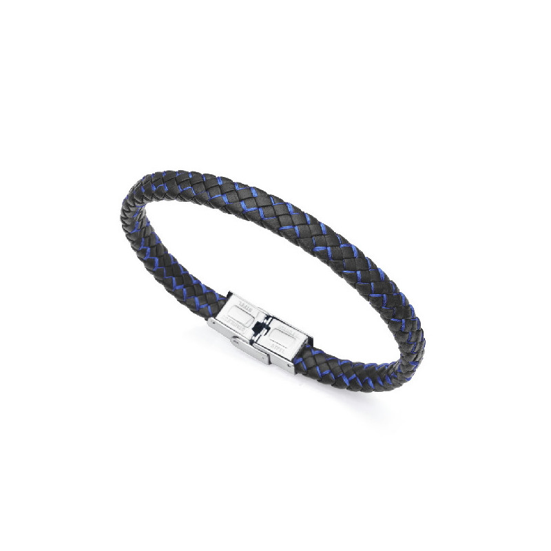 PULS ACERO PIEL NEGRA Y CORDON AZUL SR F - 14010P01013