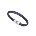 PULS ACERO PIEL NEGRA Y CORDON AZUL SR F - 14010P01013