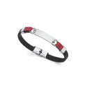 PULS ACERO NYLON NEGRO Y PIEL ROJA SR FN - 14011P01010