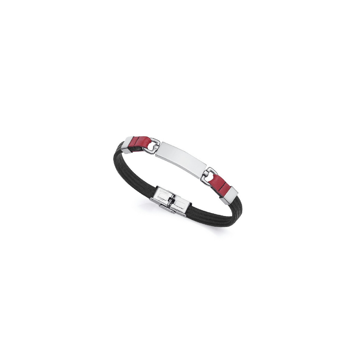 PULS ACERO NYLON NEGRO Y PIEL ROJA SR FN - 14011P01010