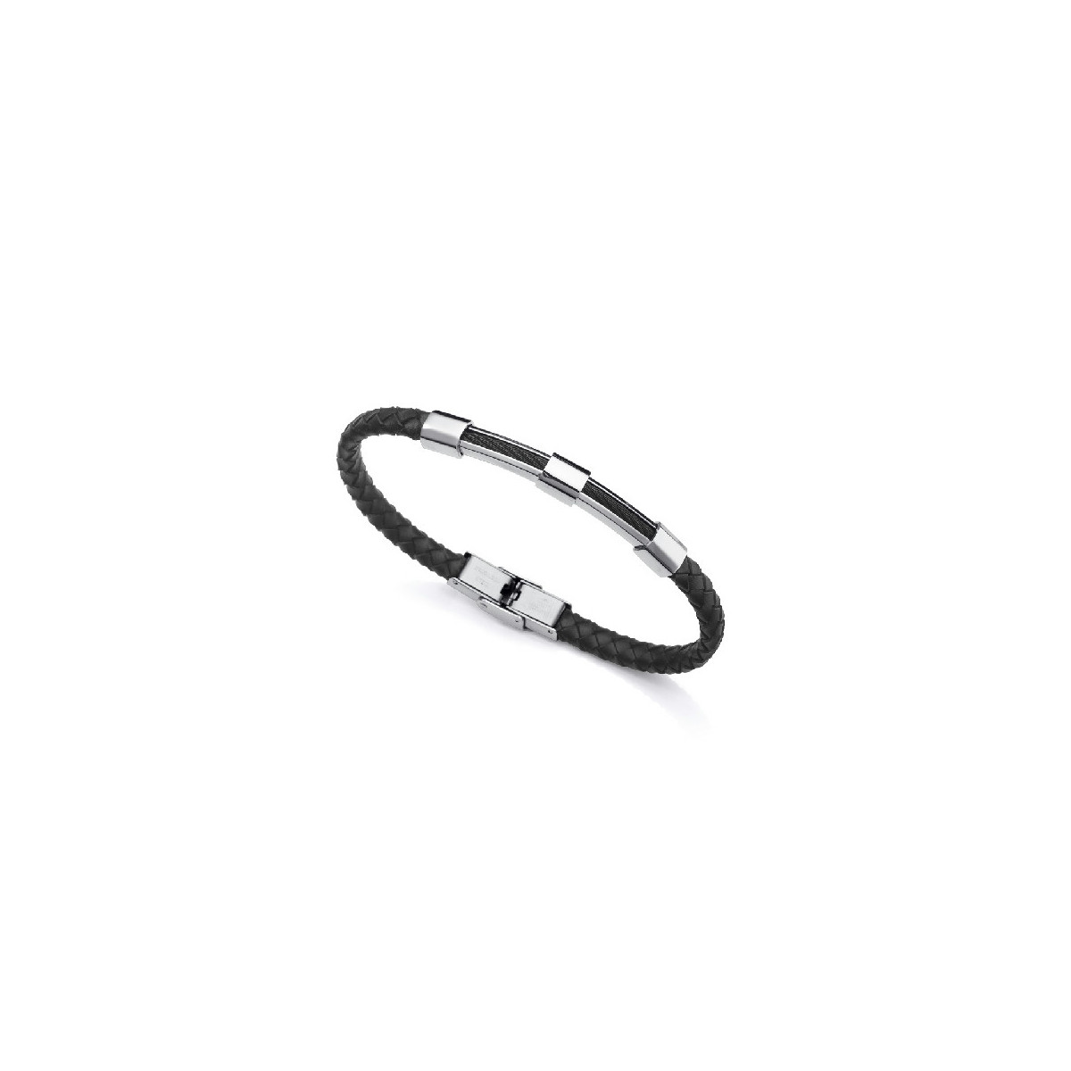 PULS ACERO IP NEGRO Y PIEL NEGRA SR FN - 14057P01010