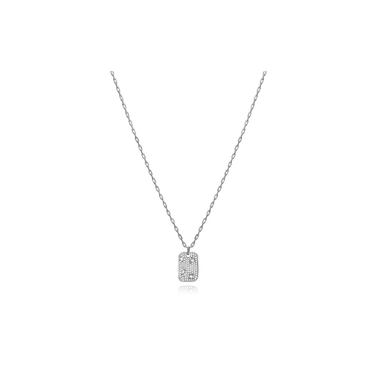 COLLAR PLATA DE LEY BAÑO RODIO CIRC SRA  - 13178C000-30