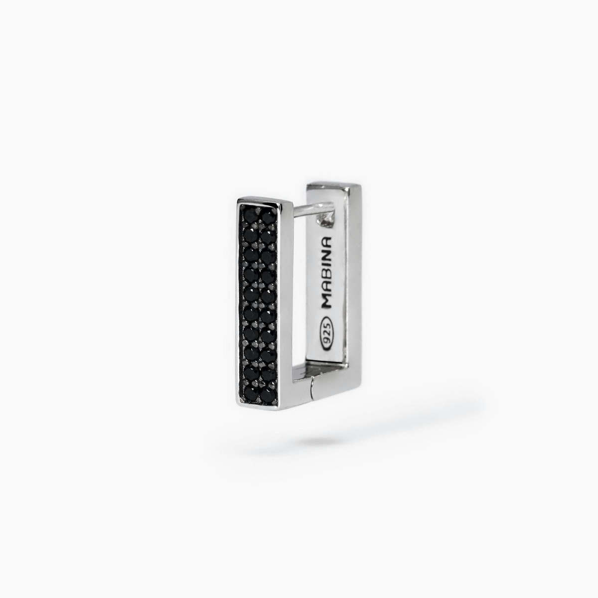 1 PENDIENTE PLATA MABINA ARO RECTANGULAR - 563639