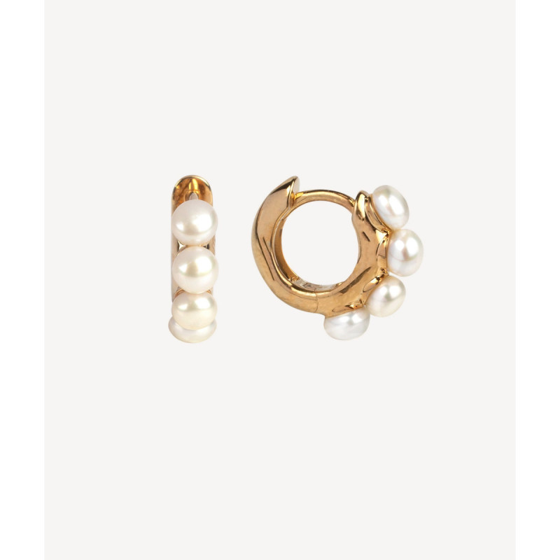 PENDIENTES VIDAL&VIDAL CHAPADO ORO PERLA - X46811
