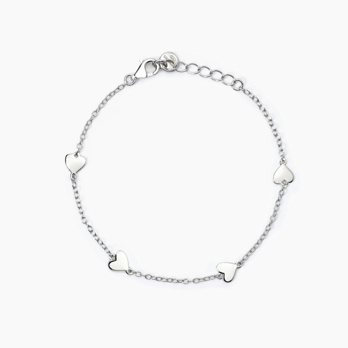 PULSERA PLATA MABINA CORAZONES - 533770