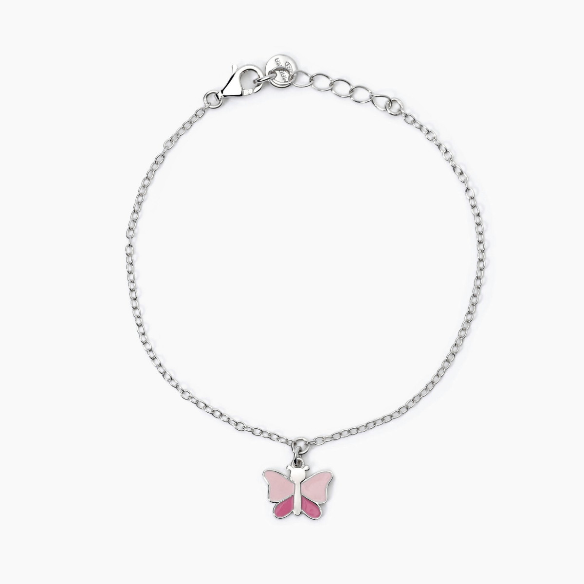 PULSERA MABINA MARIPOSA ROSA PLATA - 533798