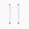 PENDIENTES PLATA ROSA MABINA CORAZ CAMPA - 563493