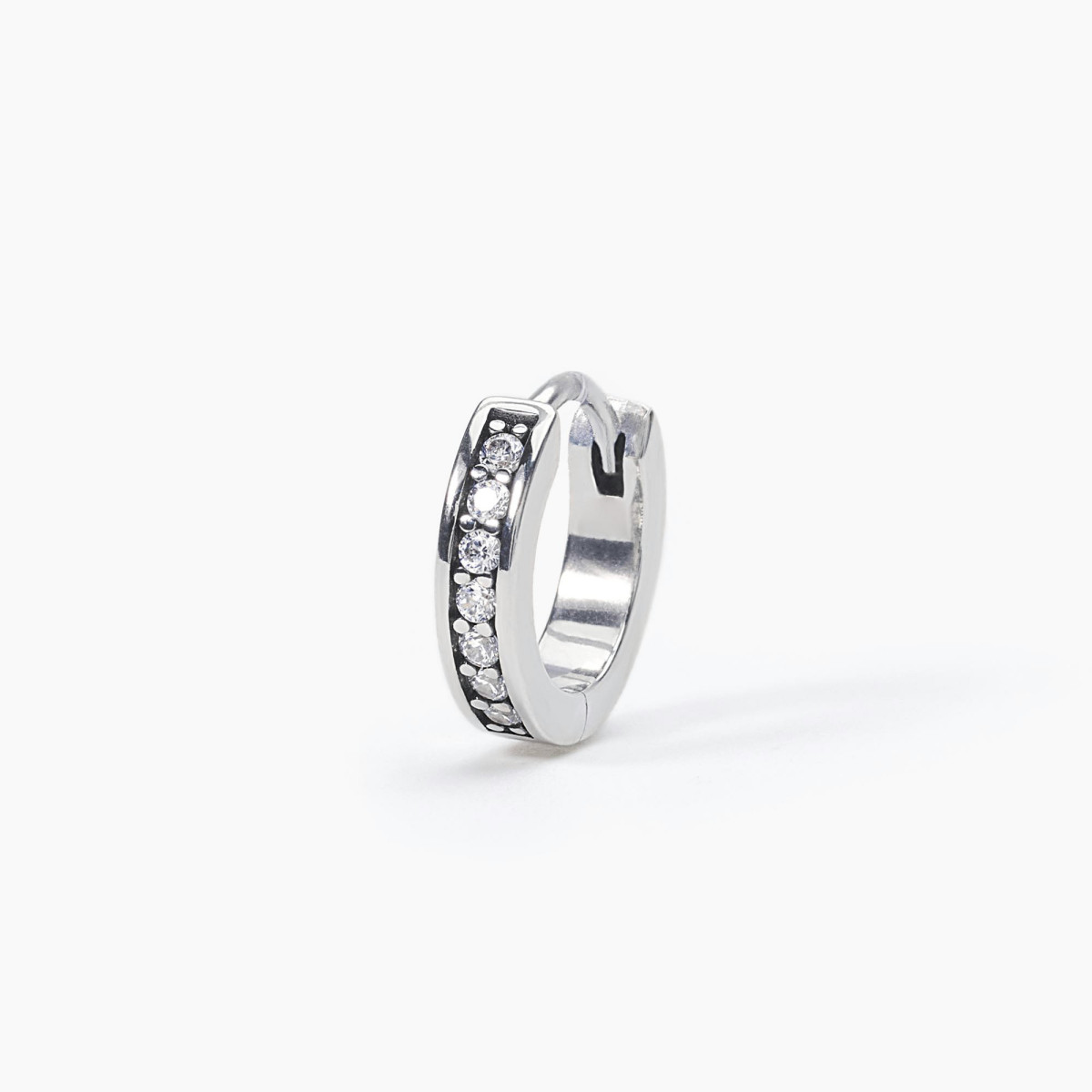 1 PENDIENTE PLATA MABINA ARO CIRCONITAS - 563530