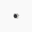 1 PENDIENTE PLATA MABINA CHATON NEGRO HE - 563706
