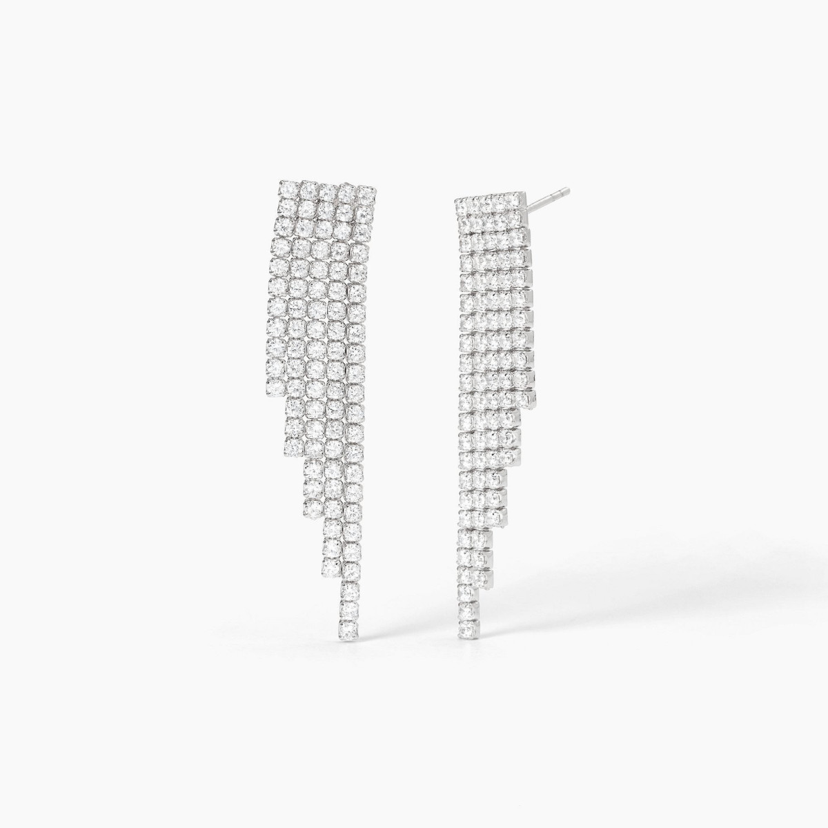PENDIENTES MABINA 5 FILAS CIRCONITAS PLA - 563710