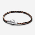 PULSERA PANDORA REY LEON PIEL  BICOLOR - 593361C01-S3