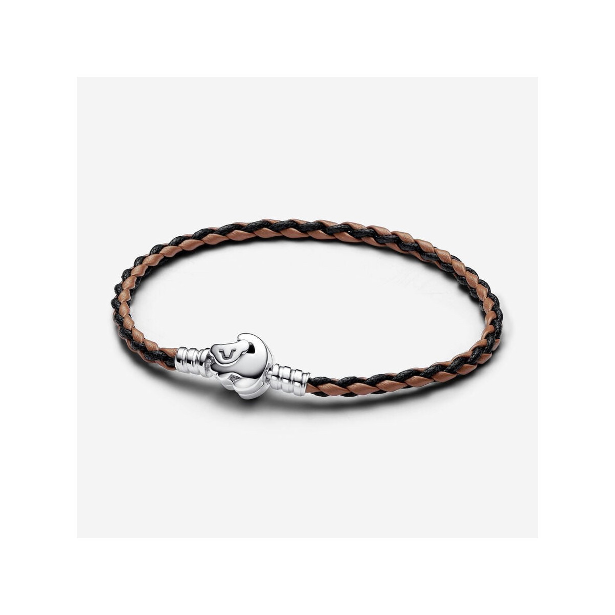 PULSERA PANDORA REY LEON PIEL  BICOLOR - 593361C01-S3