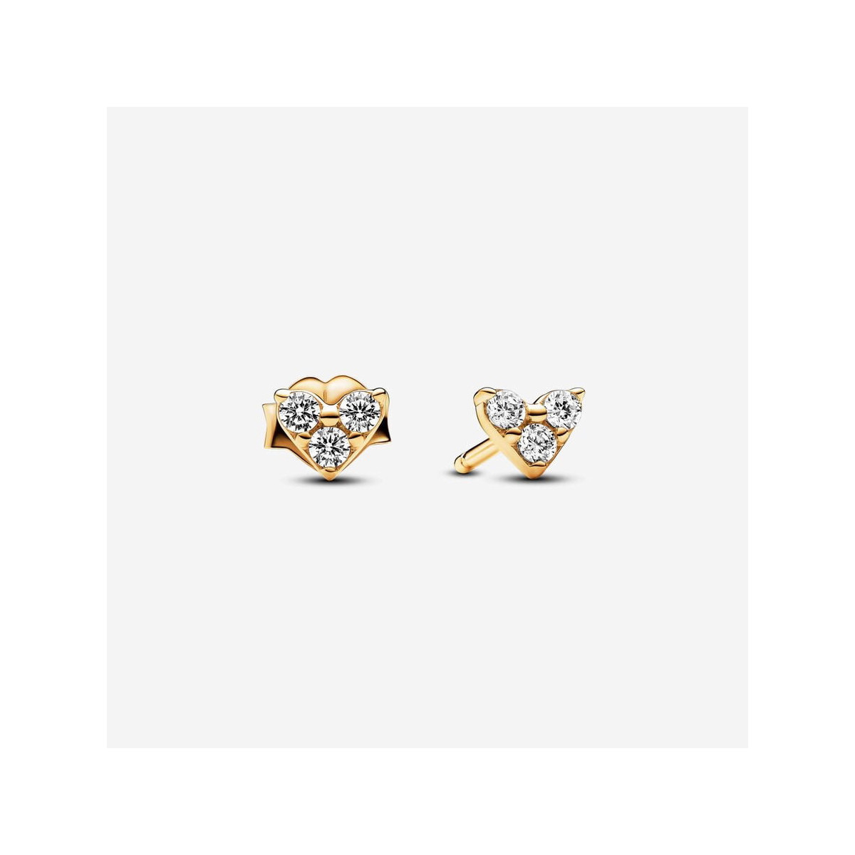 PENDIENTES PANDORA DORADOS TRIPLE PIEDRA - 263003C01