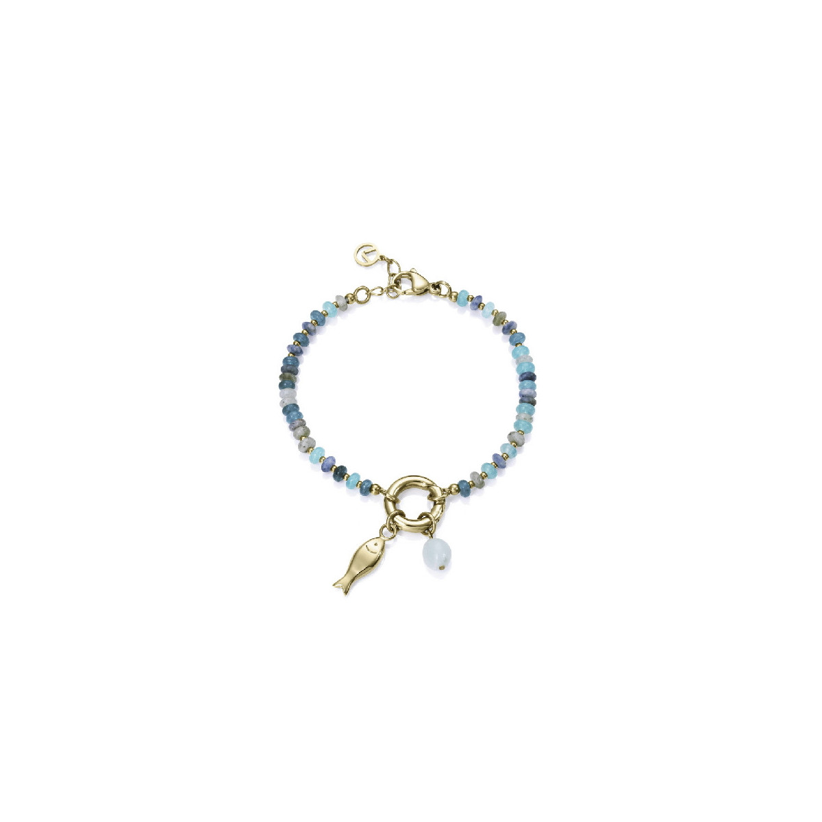PULS ACERO IP DORADO Y PIEDRAS NAT SRA F - 14152P01019