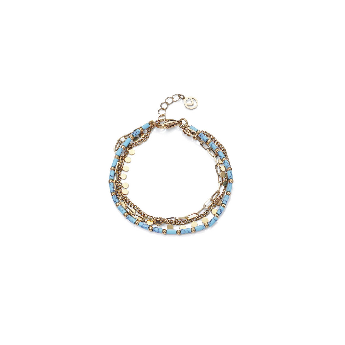 PULS ACERO IP DORADO Y PIEDRAS SRA FN - 14164P01013