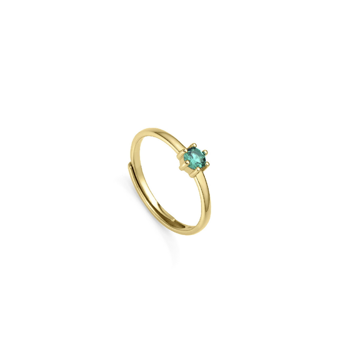 ANILLO PLATA DE LEY BAÑO ORO CIRC SRA JE - 9115A015-32