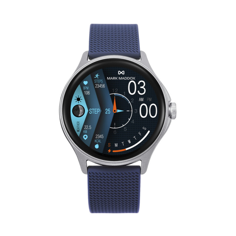 RELOJ SMART PLATEADO CORREA AZUL MM - HS2006-10