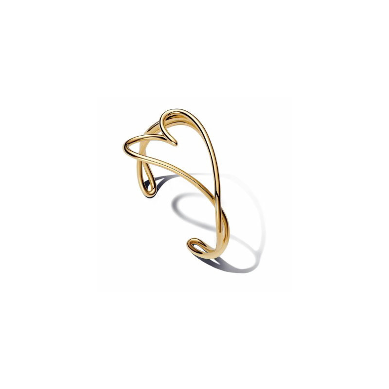 PULSERA RIGIDA CORAZON ORGANICO DORADA - 563808C00-2
