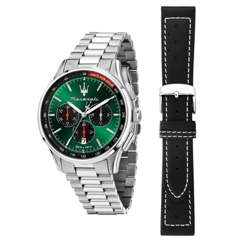 MASERATI SORPASSO VERDE+CORREA PIEL NEGR - R8873624002