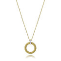 COLLAR PLATA DE LEY BAÑO ORO CIRC SRA JE - 13243C100-30