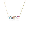 COLLAR PLATA DE LEY BAÑO ORO CIRC SRA JE - 15128C100-99
