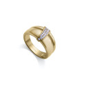 ANILLO PLATA DE LEY BAÑO ORO CIRC SRA JE - 9150A016-30