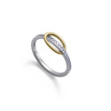 ANILLO PLATA DE LEY BAÑO ORO, RODIO SRA  - 9158A016-30