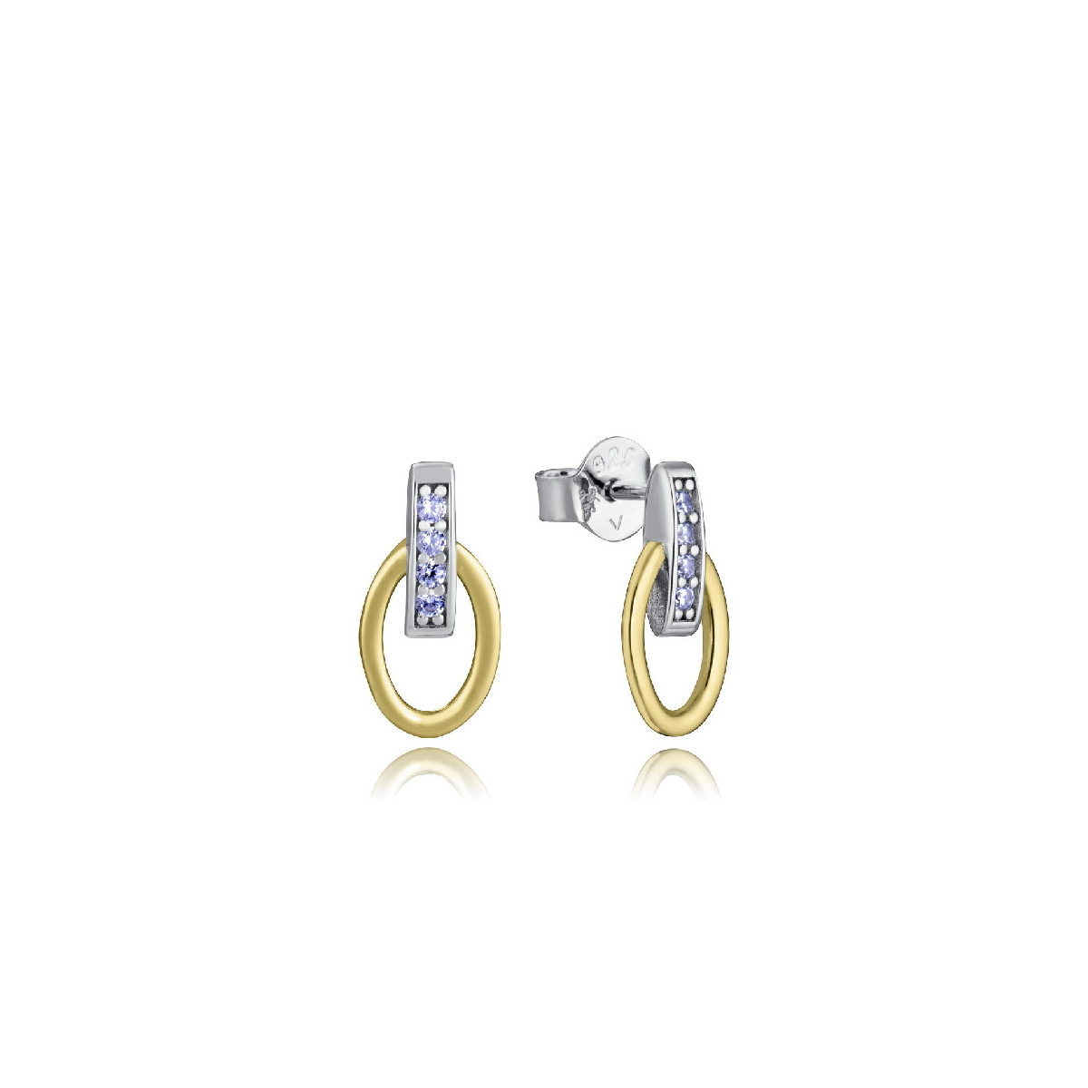 PEND PLATA DE LEY BAÑO ORO, RODIO SRA JW - 9158E100-30