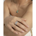 ANILLO PLATA DE LEY BAÑO RODIO CIRC SRA  - 9151A018-30
