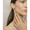 ANILLO PLATA DE LEY BAÑO ORO CIRC SRA JE - 9150A016-30