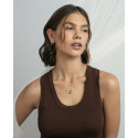 COLLAR PLATA DE LEY BAÑO ORO CIRC SRA JE - 9148C100-30