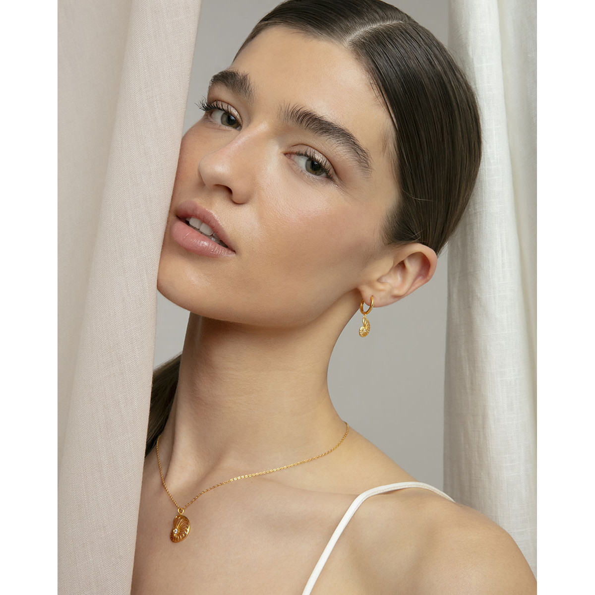 COLLAR PLATA DE LEY BAÑO ORO CIRC SRA JE - 2336C100-30