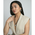 COLLAR ACERO IP PIEL NEGRA SRA FASHION - 15175C01000