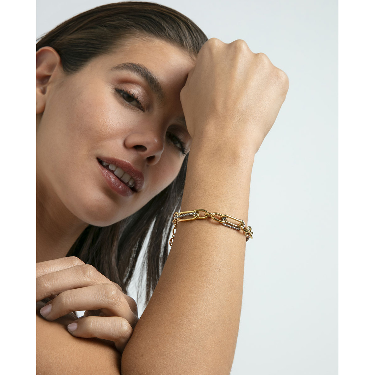 PULS ACERO E IP DORADO ESLABONES SRA FAS - 14288P01019