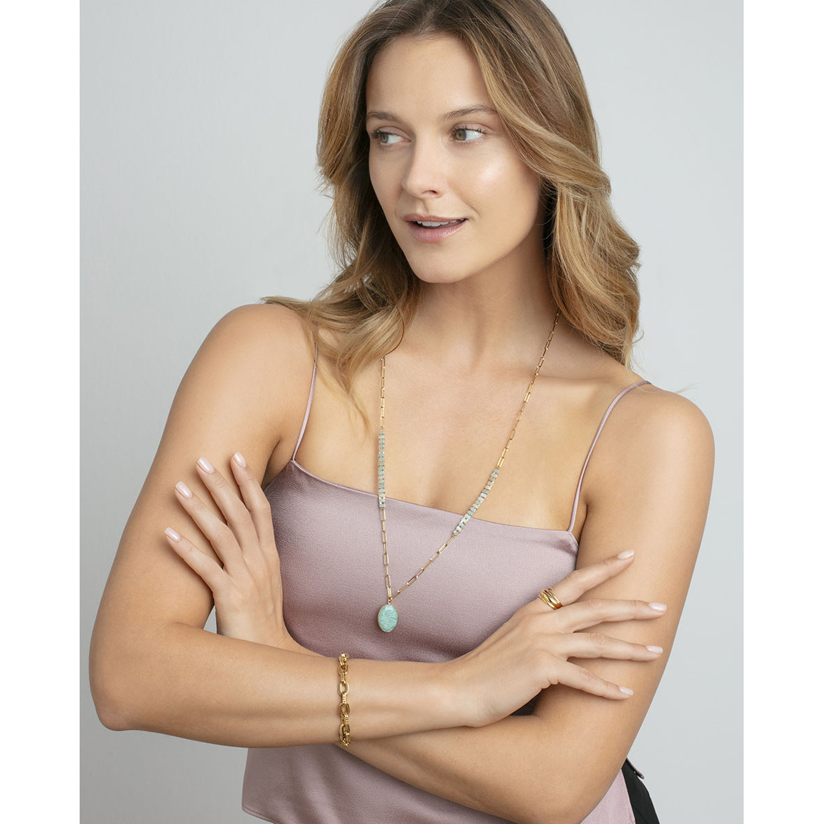 PULS ACERO IP DORADO ESLABONES SRA FASHI - 14287P01012