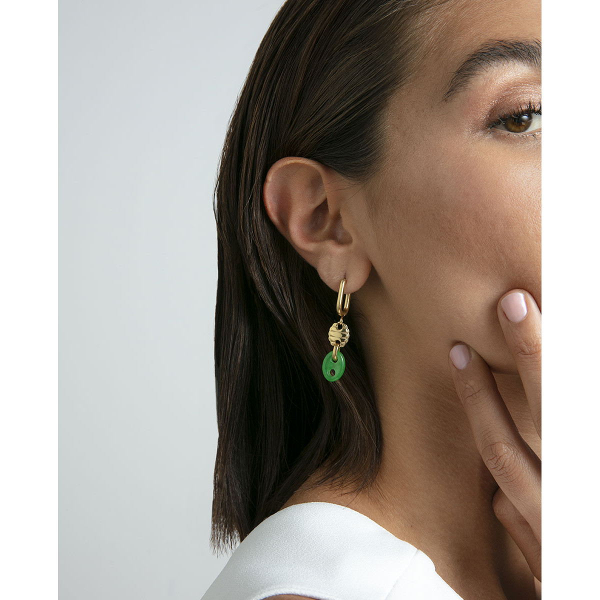 PEND ACERO IP DORADO PIEDRA NAT SRA FASH - 14274E01016