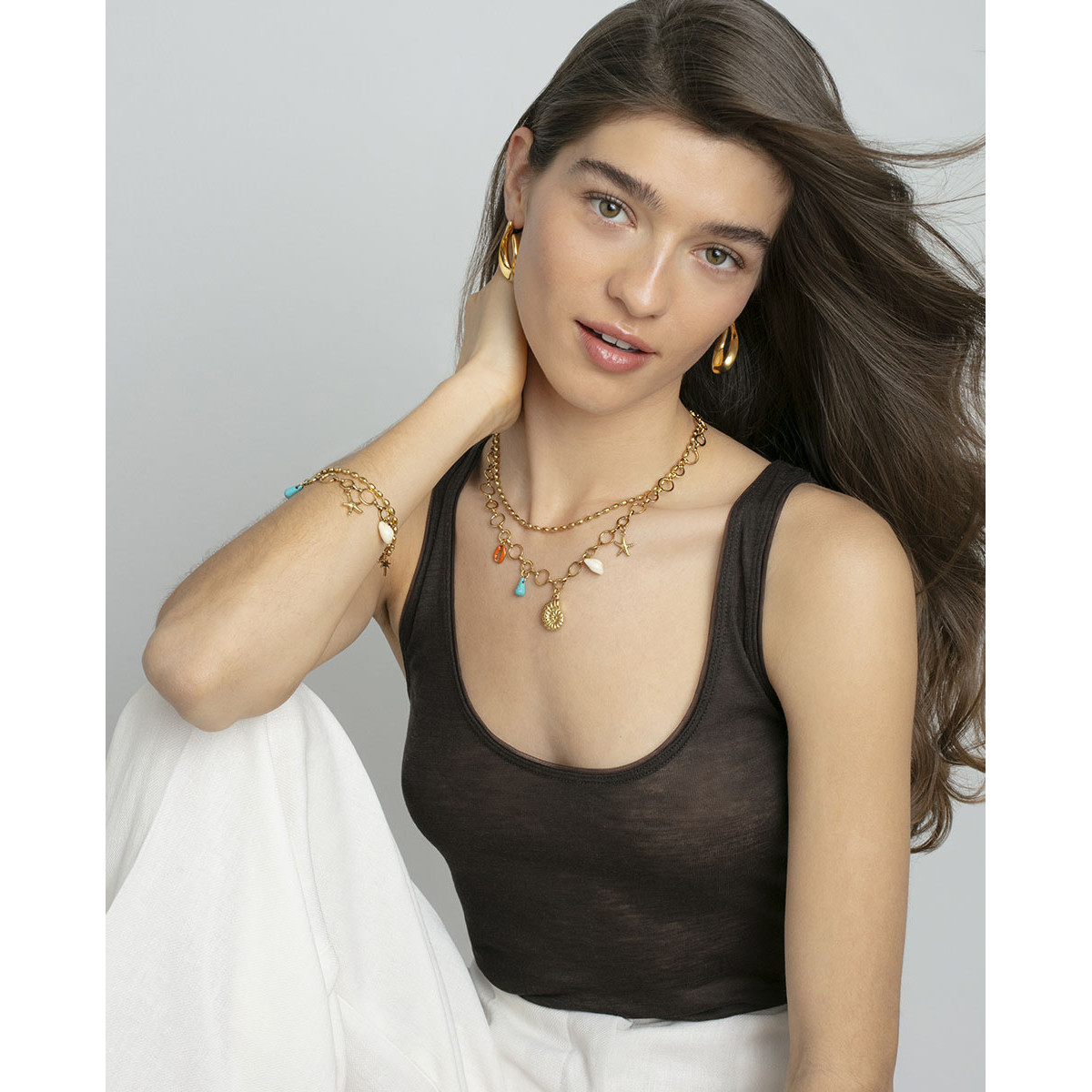 PULS ACERO IP DORADO CONCHA SRA FASHION - 14273P01012