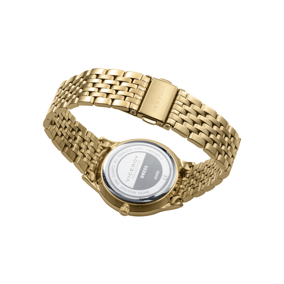 RELOJ ACERO IP DORADO BRAZALETE SRA VA - 42450-63