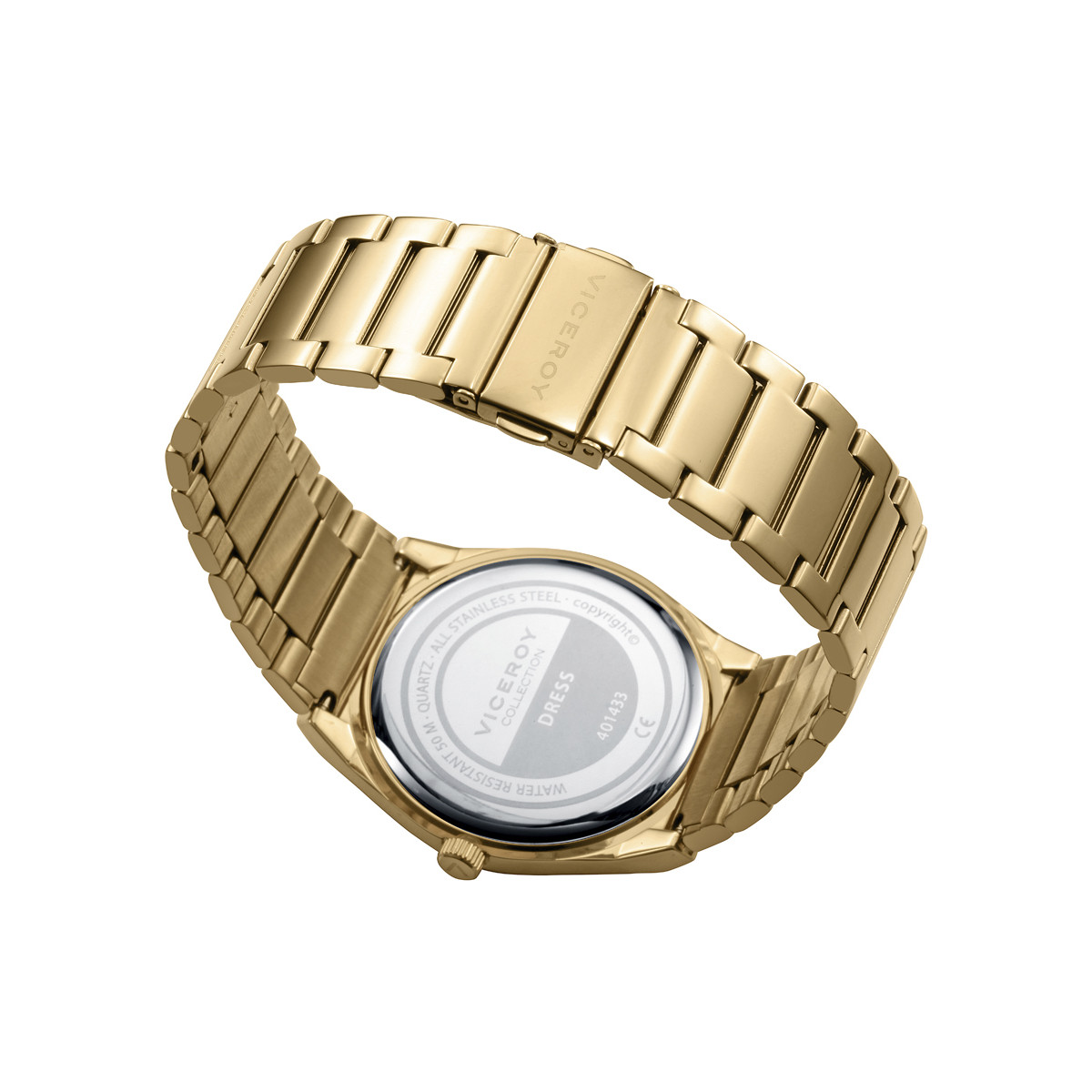 RELOJ ACERO IP DORADO BRAZALETE SR VA - 401433-67