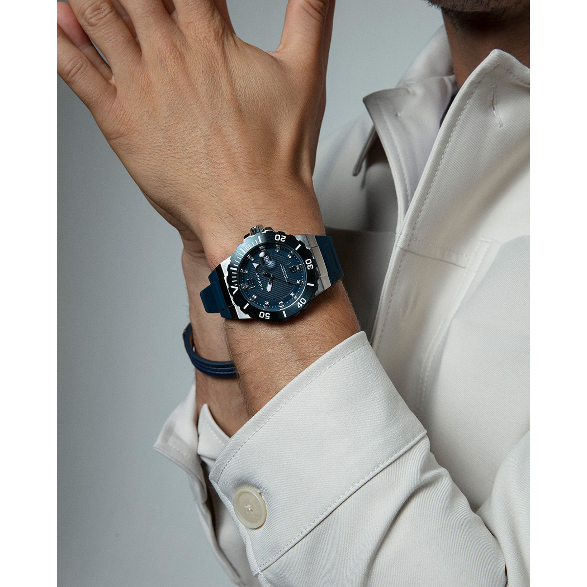 CRONO ACERO IP AZUL BRAZALETE SR VA - 401397-35