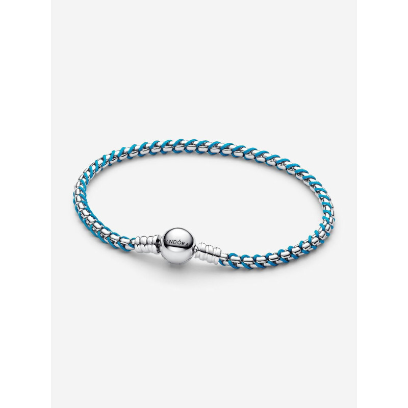 PULSERA PANDORA CADENA CAJA CORDON AZUL - 593816C01-19