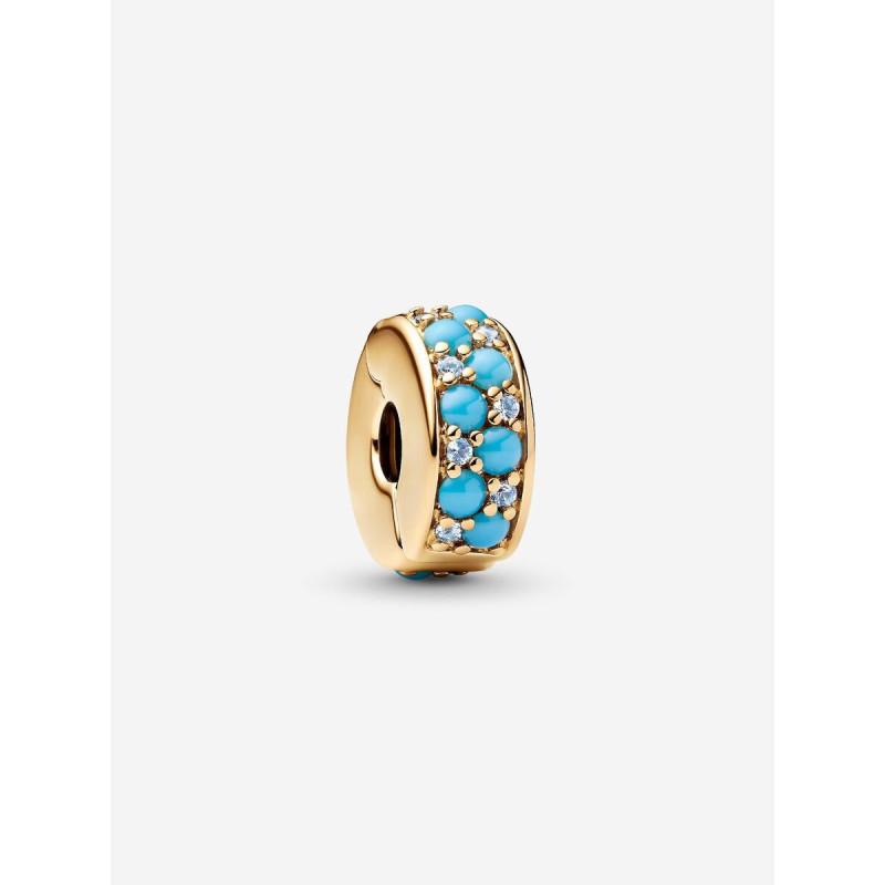 CLIP AZUL AGUA DORADO PANDORA - 763902C01