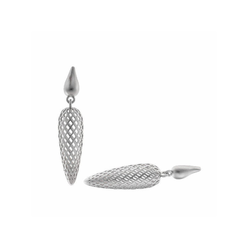 PENDIENTES PLATA PERA LISA CALADA SALVAT - 151A0179