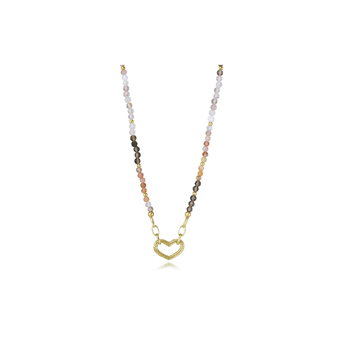 COLLAR PLATA DE LEY BAÑO ORO PIEDR SRA J - 13262C100-94