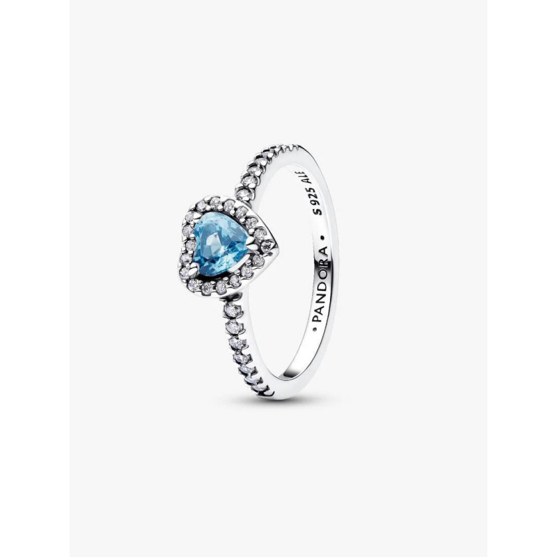 SORTIJA CORAZON AZUL PLATA PANDORA - 198421C10-54