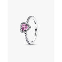 SORTIJA CORAZON ROSA PLATA PANDORA - 198421C12-56