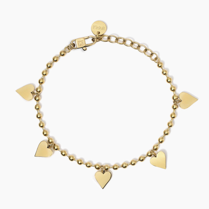 PULSERA DE ACERO CORAZONES KIDULT - 831056